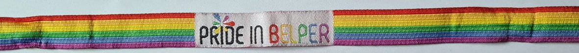 Pride in Belper 2022 Rainbow wristband